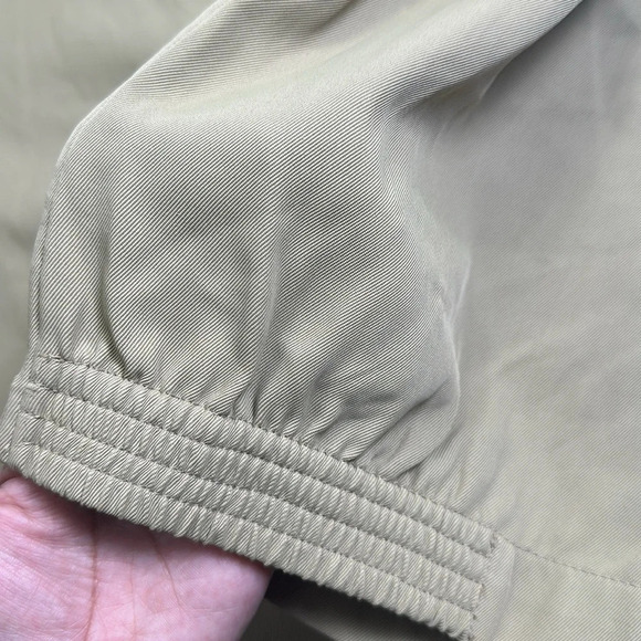 J Crew Vintage Oarsman Grn Tag Men’s Tan Zip Up Jacket Rayon Cotton Size Medium - Picture 9 of 12